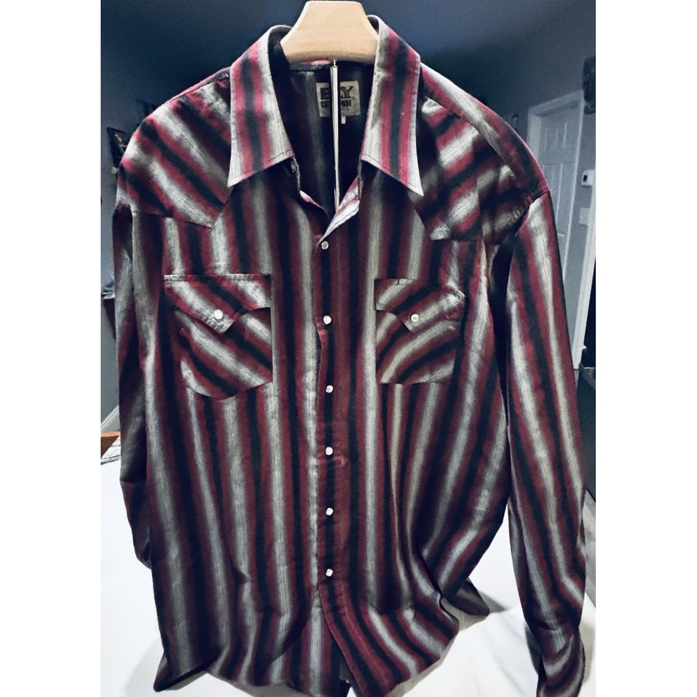 Vintage Ely Cattleman Pearl Snap Western Shirt Men's XL